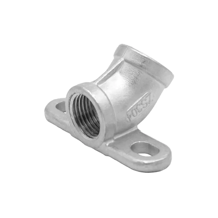 Codo de 45 grados con soporte de montaje