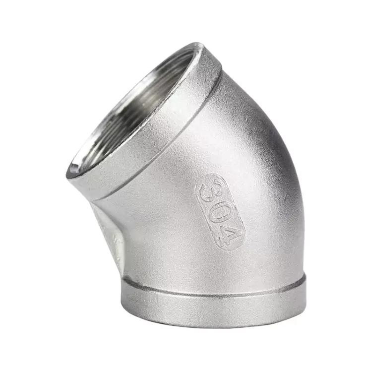 Codo roscado hembra de 45 grados