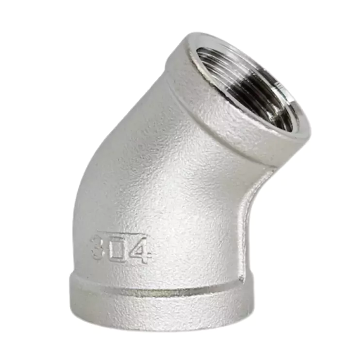Codo roscado hembra reductor de 45 grados
