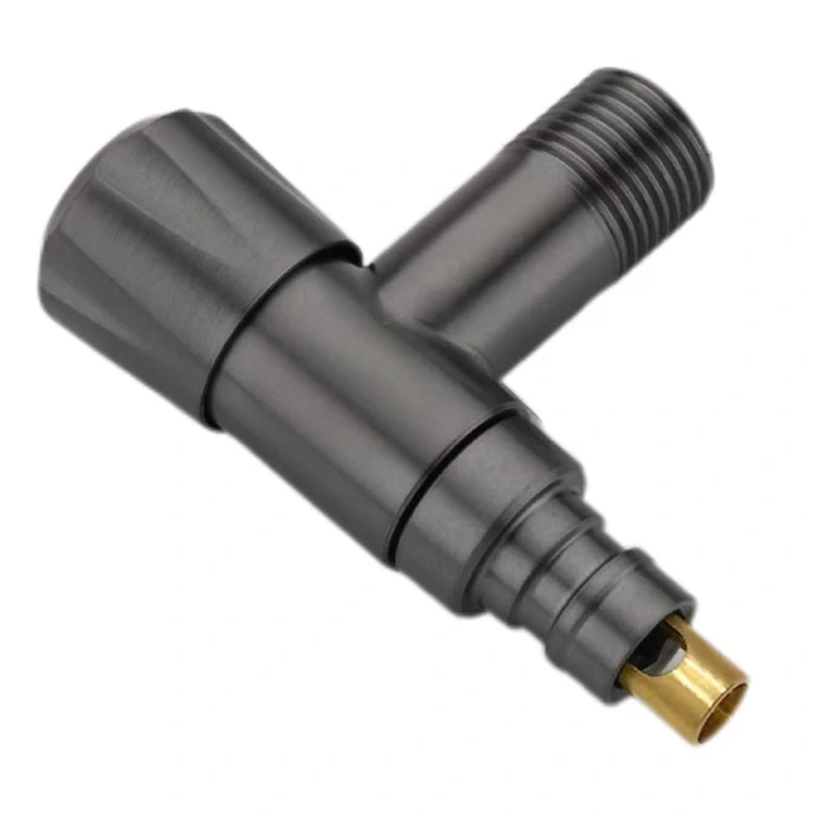 Válvula de cierre a presión con perilla de diamante negro