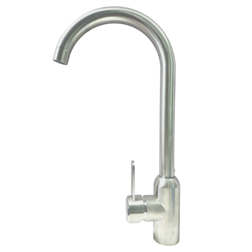 Grifo de fregadero giratorio de 360° de acero inoxidable cepillado