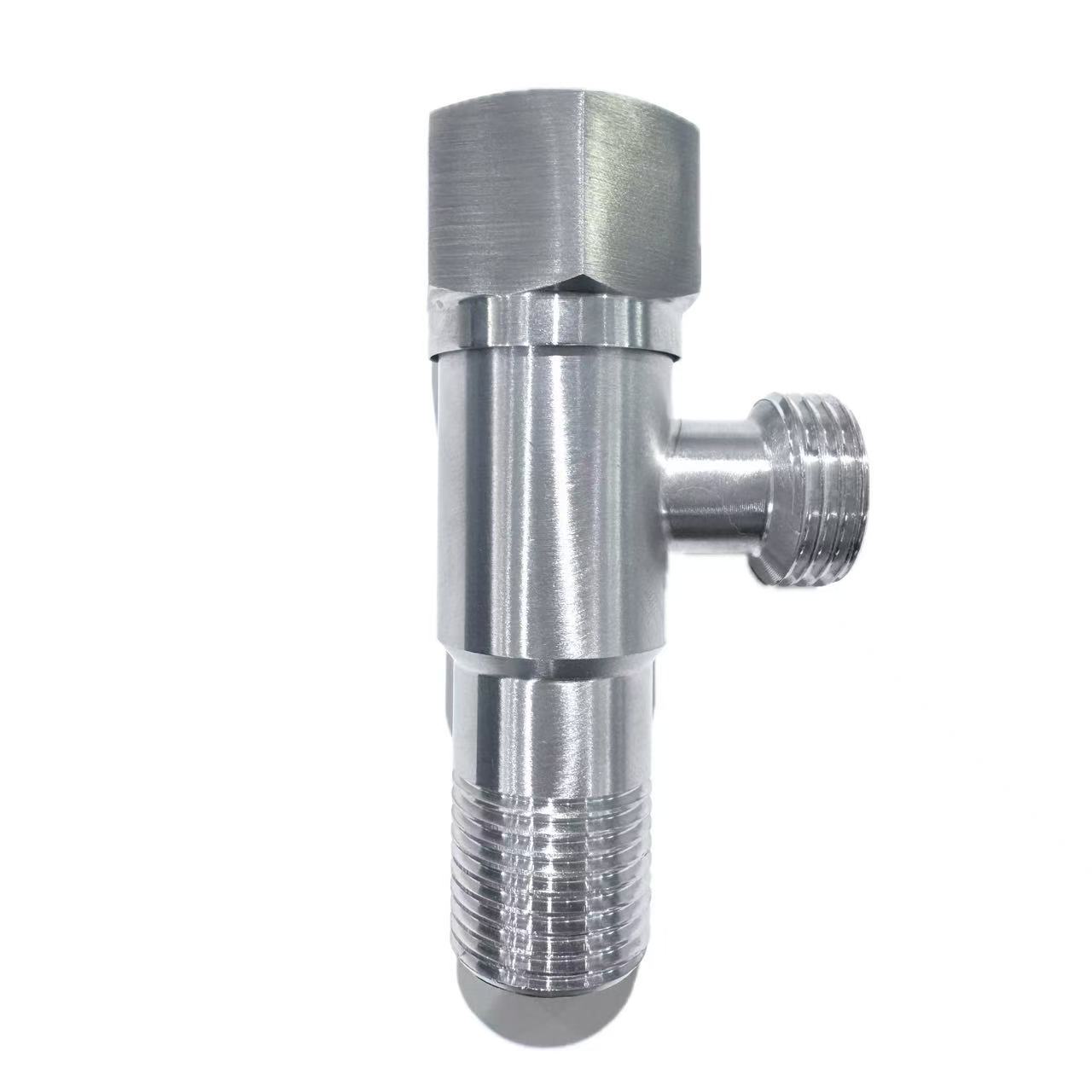 Válvula de ángulo de baño de acero inoxidable cepillado