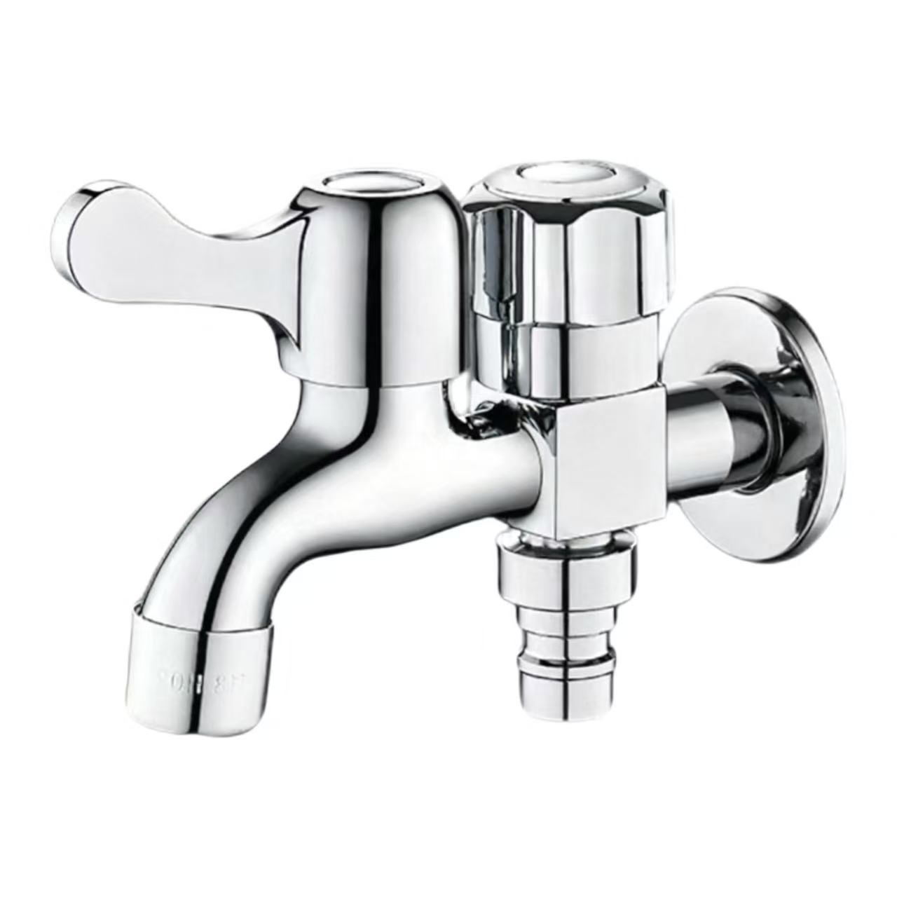 Grifo para lavadora con doble salida y control dual
