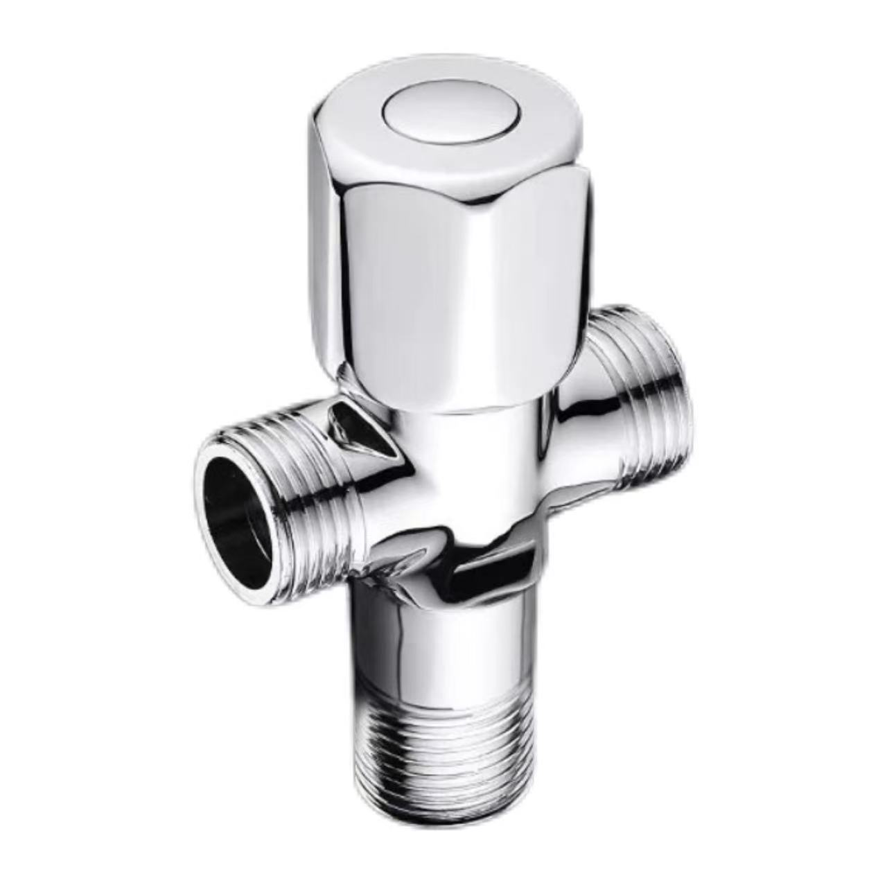 Válvula angular de tres vías, de apertura rápida y control único galvanizada Válvula angular de tres vías, de apertura rápida y control único galvanizada