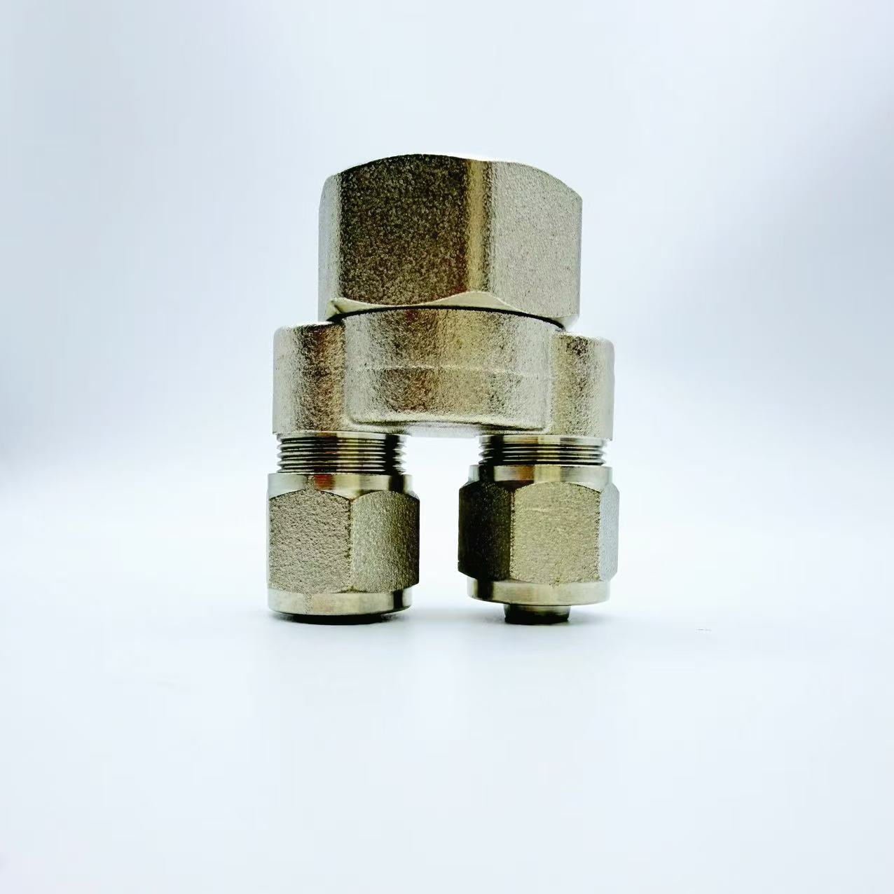 Conector de rama de doble casquillo en forma de Y con rosca hembra
