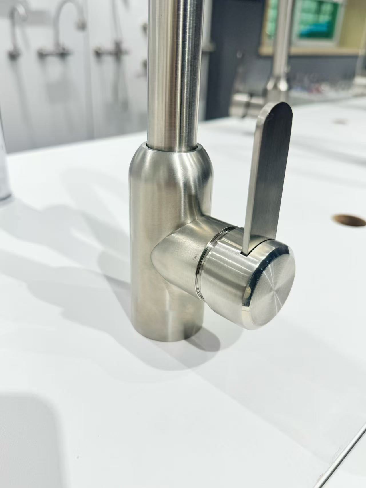 Brushed Stainless Steel 360°Rotating Sink Faucet
