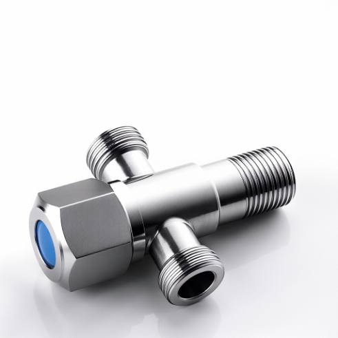 Brushed Stainless Steel Three-Way Diverter Valve