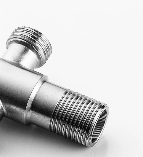 Brushed Stainless Steel Three-Way Diverter Valve