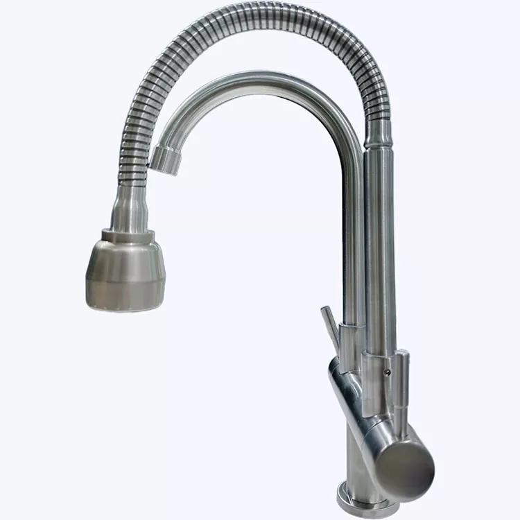 Grifo giratorio de doble salida para cocina, monofrío, doble tubo