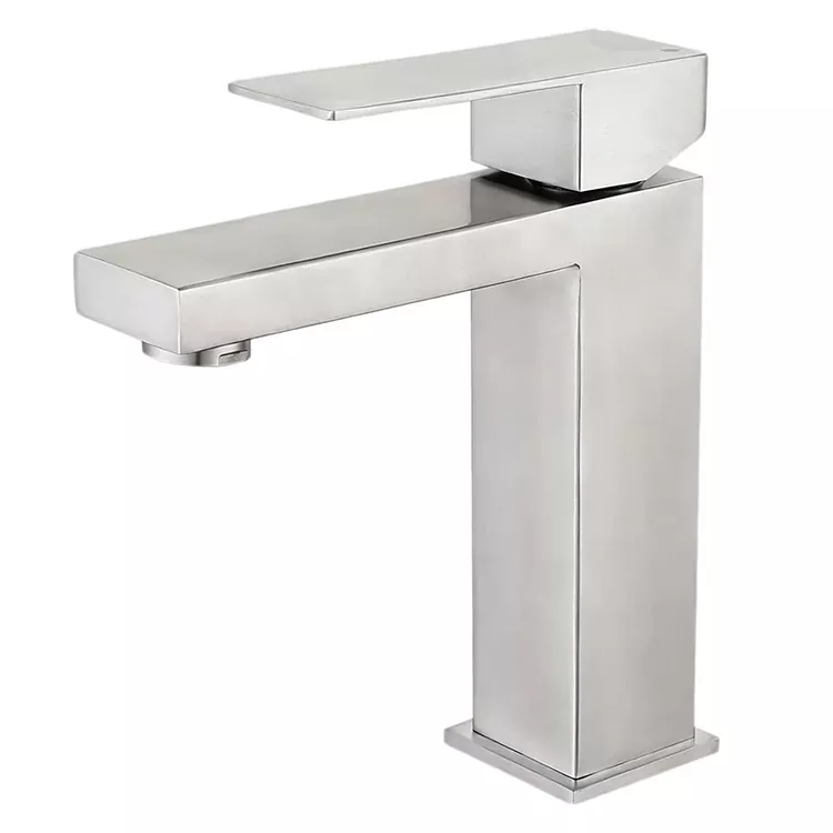 Grifo de lavabo frío y caliente geométrico minimalista