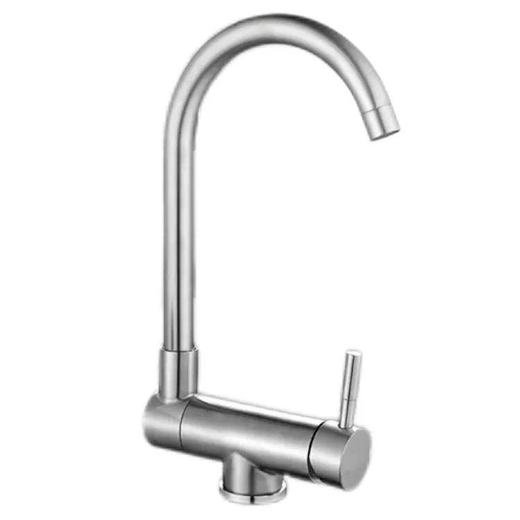Grifo giratorio, plegable y de alta curvatura para cocina, agua fría y caliente