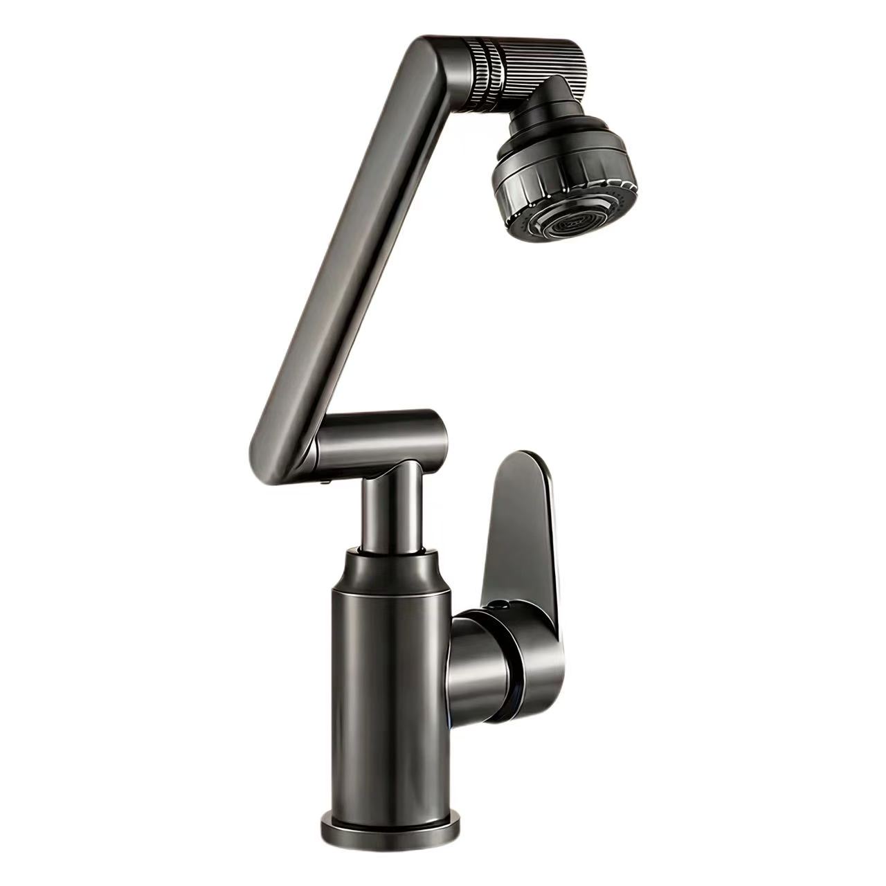 Grifo de lavabo frío y caliente con brazo robótico giratorio