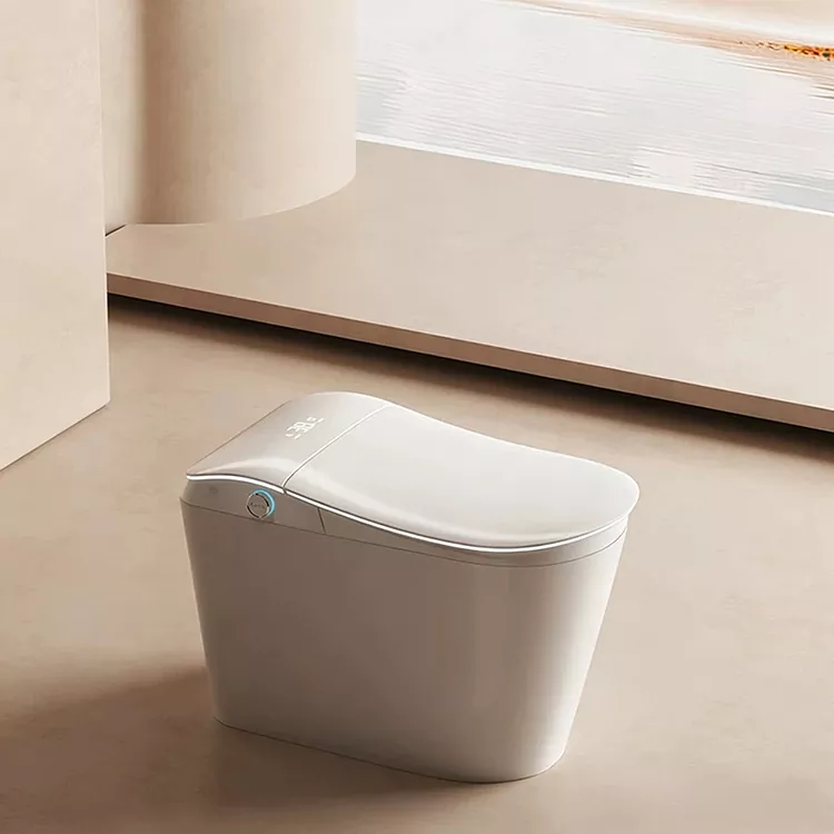Inodoro inteligente con filtro de agua incorporado y descarga activada con el pie