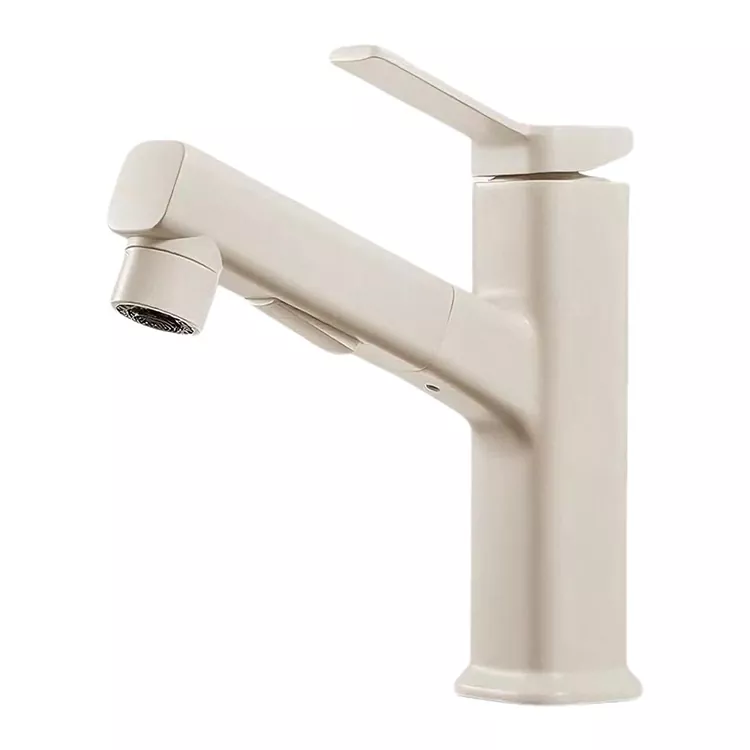 Grifo mezclador para lavabo cuadrado extraíble