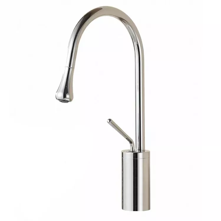 Grifo extraíble para lavabo con forma de gota de agua